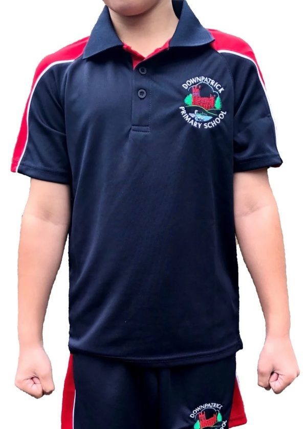 Navy & Red Unisex Polo Shirt