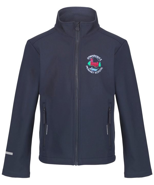 New Softshell Jacket in Navy with School Logo Embroidered